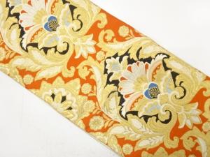 アンティーク　花更紗模様織り出し袋帯（材料）